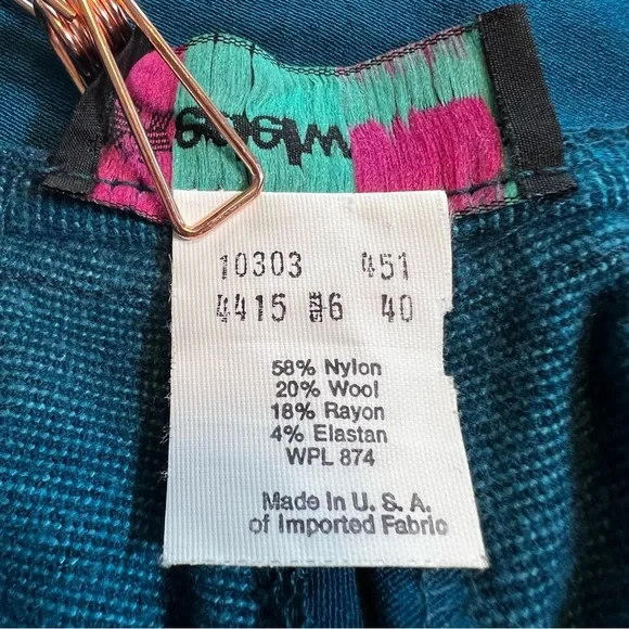 Vintage Edelweiss Fitted Stretch USA Made Outdoor Stirrup Ski Winter Pants SZ 6 - Picture 9 of 13